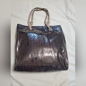 Michael Kors Large Metallic Silver Purse Tote